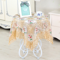 茶几桌布欧式蕾丝餐桌台布布艺盖布床头柜玻璃纱圆桌小床头柜盖布