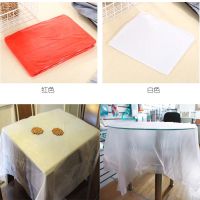 性桌布加厚餐桌布结婚酒席家用台布圆桌正长方形塑料薄膜防油T5
