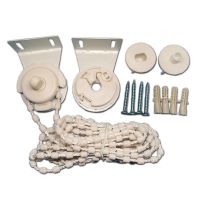 卷帘配件上下拉升广告底座杆滑轮办公支架万向水晶拉珠式窗帘