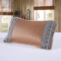 蔺草茉莉花夏天凉席枕头麻将凉枕头单人双面成人竹枕头藤枕冰丝枕