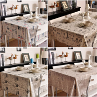 桌布布艺茶几桌布少女心防水防油学生棉麻野餐布书桌电视柜餐桌垫