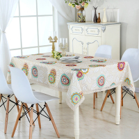防水布料餐桌茶几桌布美式田园格子台布桌布长方形正方形圆桌桌布