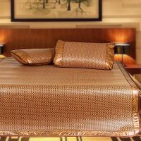 加厚冰藤席三件套 双面凉席藤席冰丝席草席折叠1.5m1.8米床席子