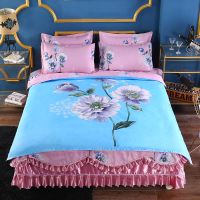 磨毛床裙四件套加厚保暖床罩款四件套大板结婚庆被套床单床上用品