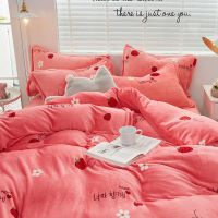 法兰绒被套冬季加绒加厚绒保暖被罩单件单人毛绒雪花不掉毛绒