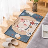 招财猫进门卫生间吸水脚垫门厅门口地毯入户门家用可裁剪门垫
