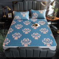 泰国乳胶凉席三件套冰丝凉席子0.9m2m床水洗可折叠空调席可机洗