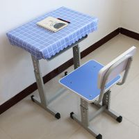 40*60cm桌布中小学教室学生课桌布桌套防水防油课桌罩格子桌裙pvc