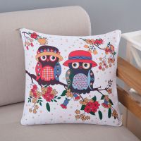 春夏沙发靠垫办公室靠背汽车护腰卡通抱枕套子沙发靠垫加芯可拆洗