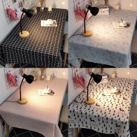 网红桌布ins棉麻小清新宿舍少女心茶几长方形书桌台垫餐桌布布艺