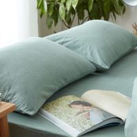 良品全棉水洗棉枕套一对装40x60枕头套一对纯棉成人宿舍48x74枕套