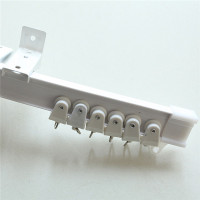 特价加厚铝合金窗帘轨道顶装侧装窗帘杆滑道单轨道弯轨罗马杆滑轮