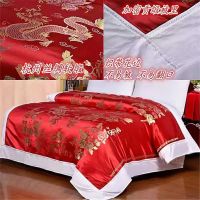 杭州丝绸被套婚庆绸缎被罩软缎被面龙凤百子图结婚纯棉喜被子单件