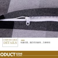 老粗布枕套加厚加密棉布拉链式单人学生枕套成人枕套