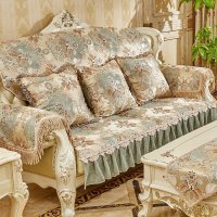 欧式沙发垫档奢华防滑四季通用美式真皮全包沙发套罩巾全套N3