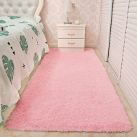 家用床边地毯卧室满铺可爱公主粉色女生房间地厅长毛毛绒定制N4