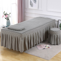 美容床罩四件套美容院专用品简约北欧风纯棉推拿按摩洗头床套定做O5