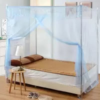 带落地支架双人蚊帐1.5米公主风1.8m床家用学生宿舍加厚密单开门