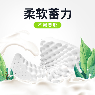 乳胶枕头泰国一对天然橡胶枕芯记忆双人单成护颈椎枕家用