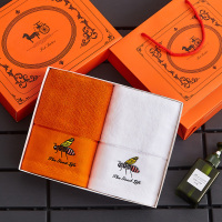 毛巾实惠礼盒套装2条装男女纯棉吸水洗脸巾商务福利回礼毛巾