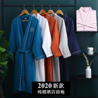 五星级酒店浴袍男女士情侣长款睡袍纯棉吸水浴衣速干夏季薄款