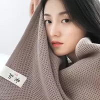 浴巾家用女男纯棉全棉裹巾吸水速干不掉毛巾三件套纱夏天薄款成人