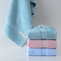 纯棉毛巾2条装 成人家用吸水洗脸巾柔软不掉毛全棉加厚面巾