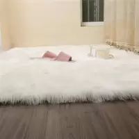 现代简约长毛绒地毯卧室床边地垫满铺客厅茶几垫仿羊毛橱窗装饰