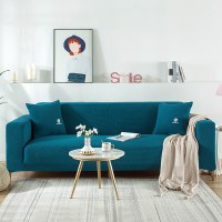 网红弹力懒人防猫抓无扶|菊绣-青石蓝（送抱枕套+防滑条） 双人位（适用145-185cm）