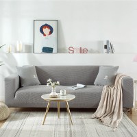 网红弹力懒人防猫抓无扶|菊绣-金属灰(送抱枕套+防滑条) 组合套装[三人位190-230cm+四人位230-300cm]