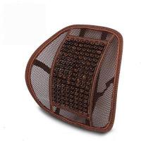 汽车竹片腰靠夏季座椅木珠透气腰靠按摩坐垫靠背办公室护腰靠垫