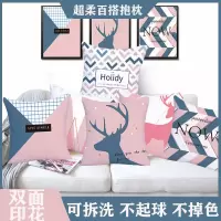 抱枕男生靠垫枕头几何北欧简约ins风靠枕沙发卧室女生可爱靠背垫