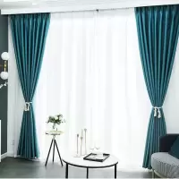 窗帘北欧简约全遮光现代客厅窗帘布防晒卧室客厅