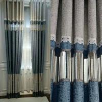 新款欧式窗帘奢华大气卧室客厅简约现代绣花窗帘