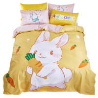 纯棉四件套公主风女孩女童可爱卡通全棉床单床笠被套儿童4三件套