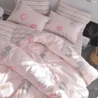 ins风纯棉网红款床上用品四件套床笠全棉被套床单人宿舍三4件套女