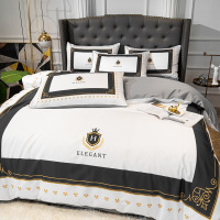 轻奢风床上用品四件套床单被罩美式简约现代被套ins北欧少女4件套