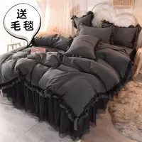加厚磨毛韩式床裙四件套纯棉全棉公主风少女心被套被罩床单三件套