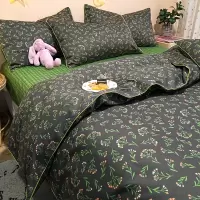 ins全棉四件套100纯棉床单被套复古床笠床上用品3学生宿舍三4件套