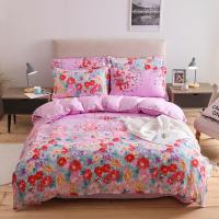 新款皮马棉四件套家纺床上用品床单被套四件套床单1.51.8m