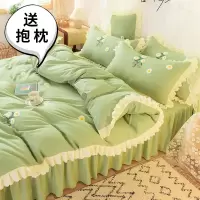 网红款全棉四件套纯棉韩版公主风单双人被套床裙床单床罩床上用品
