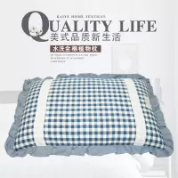 格子成人单人纯全荞麦皮小米壳学生硬枕头纯棉水洗布高枕芯一只装