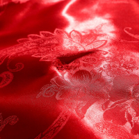 婚庆大红纯手工蚕丝被桑蚕丝结婚红色春秋冬子母被