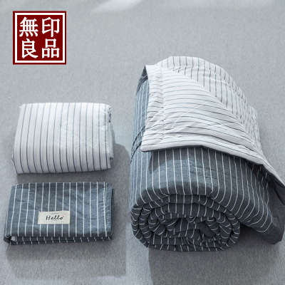 水洗棉夏凉被四件套纯棉空调被薄款夏季全棉薄被子可机洗