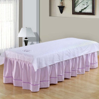 美容床单纯棉美容院专用带洞理疗推拿spa按摩床白色床单全棉