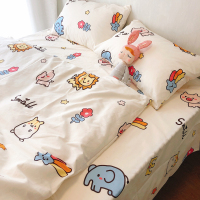 宝宝婴儿纯棉床单单件儿童卡通大象学生宿舍单人床1.21.5全棉被单