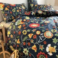 ins全棉小碎花四件套小清新纯棉复古床单床笠被套三4件套床上用品