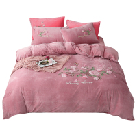 珊瑚绒被套冬季单件法兰绒加厚单人双人冬天双面绒被罩单套