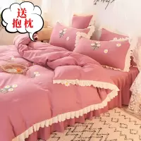 网红款全棉四件套纯棉韩版公主风单双人被套床裙床单床罩床上用品