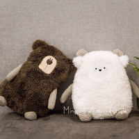 ins北欧小动物抱枕小熊小羊儿童房卧室沙发抱枕玩偶毛绒玩具礼物